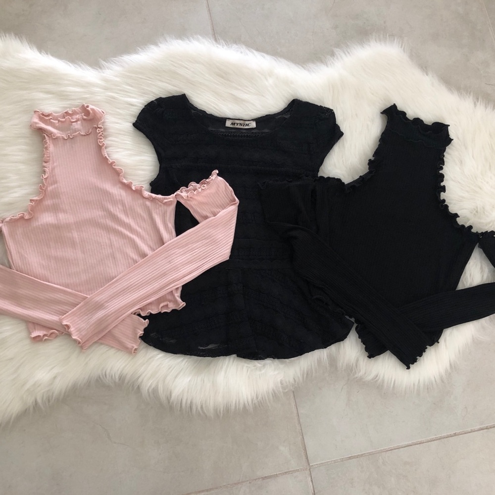 BUNDLE of 2 Feminine Blouses, size Small